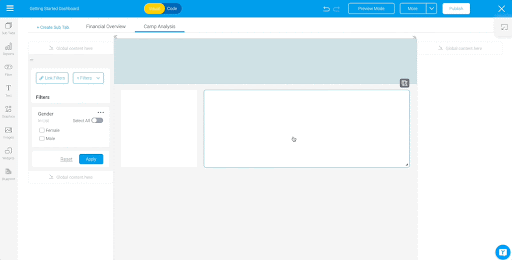 User duplicates the white rectangle and adjusts its size and location.
